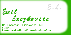 emil laczkovits business card